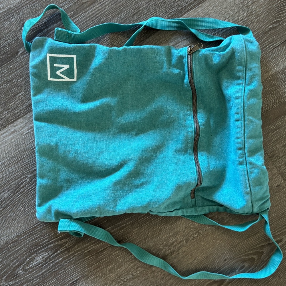 Teal Zippered Tote Bag